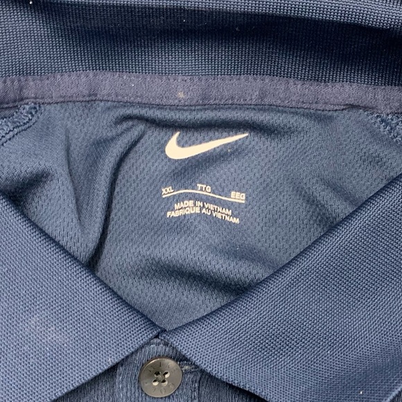 Nike Men’s Navy Blue Dri-Fit Golf Short Sleeve Collared Polo NEW w/ Tag L XL 2XL - Picture 4 of 4